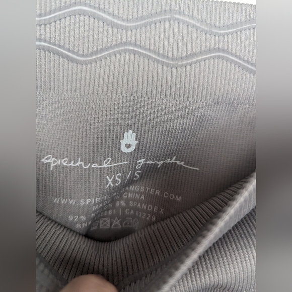 NWOT Spiritual Gangster ribbed ruffle hem shorts - Picture 2 of 3